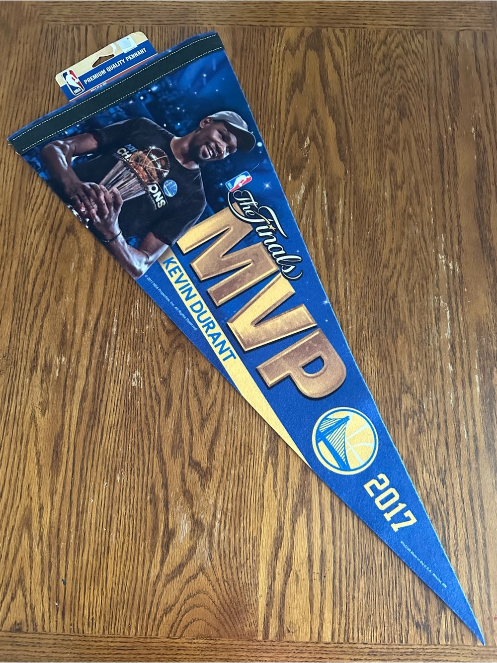 Golden State Warriors Kevin Durant 2017 NBA Finals MVP pennant